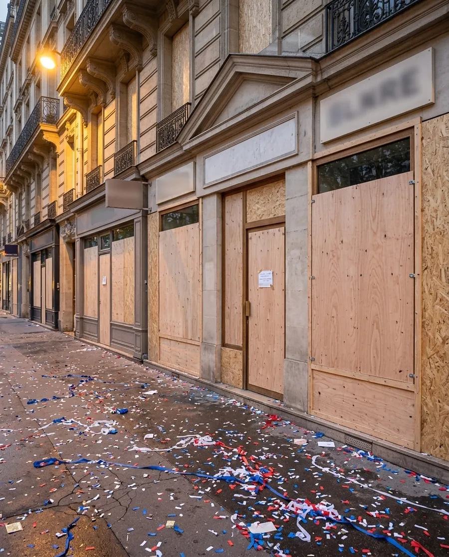 Protection de vitrine pour les célébrations de victoire
